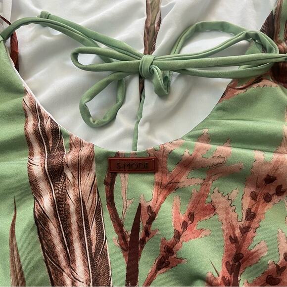 NEW S-Mode Solange M Traful Cross Front One Piece Green Sz S - Picture 5 of 6